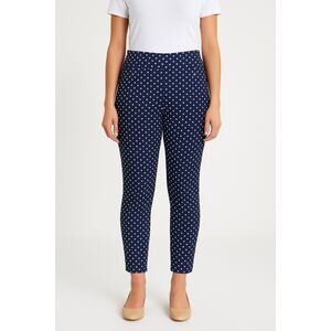 Michael Michael Kors Navy Polka Dot Pull-On Stretch Pants Women’s Size Large